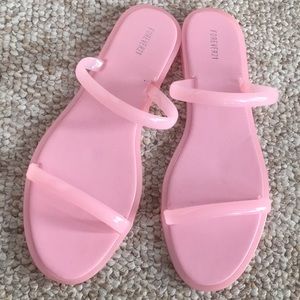 Forever 21 baby pink gelly sandals🌸🎀